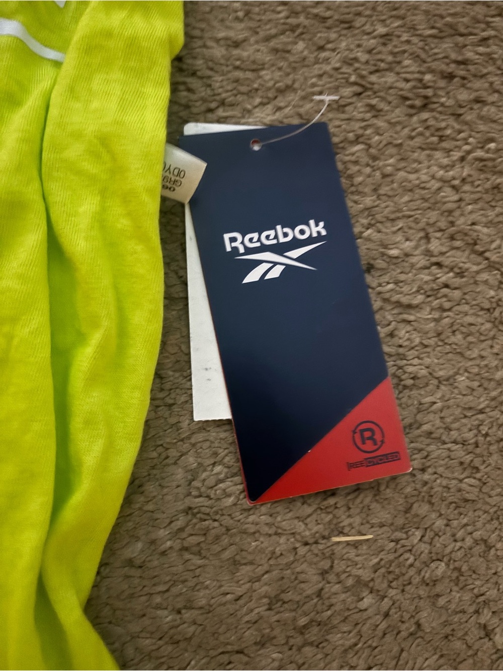 NWT Reebok Acid Yellow Neon XS Racerback Tank - Picture 4 of 6